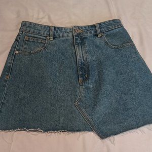 Abrand Blue Denim Button/Zip Skirt